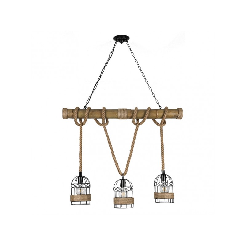 Lámpara Soga 3xE27 cuerda Fabrilamp